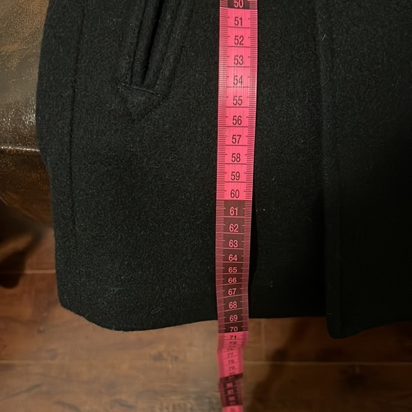 Gently used TNA black wool pea coat size XXS - Picture 9 of 11